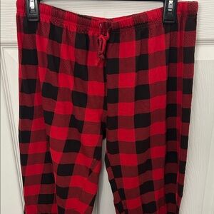 Red and Black Plaid Pants